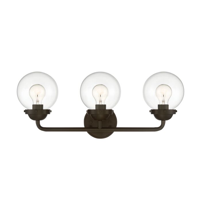 Knoll 3-Light Bathroom Vanity Light Bar in Oil Rubbed Bronze