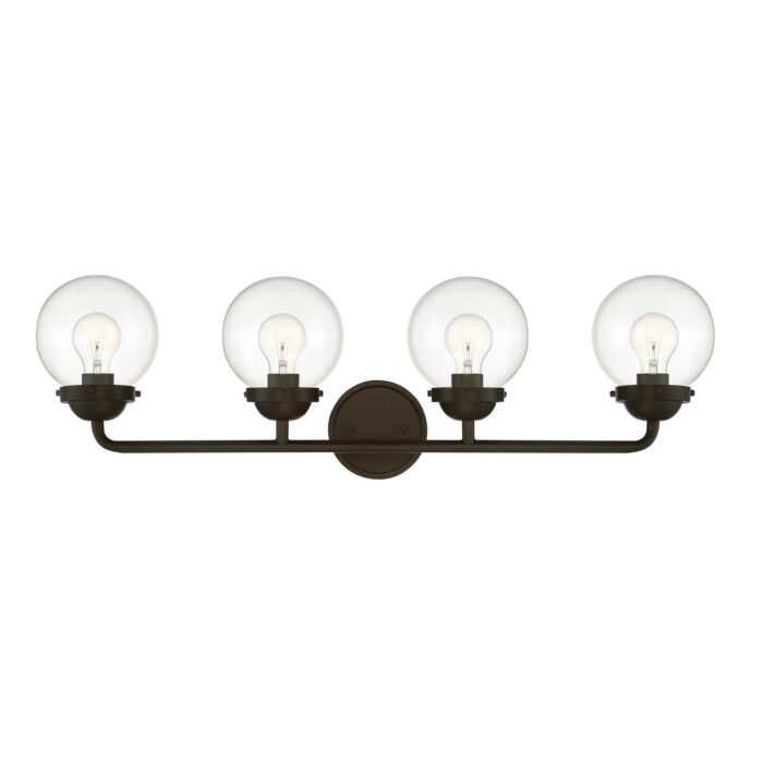 Knoll 4-Light Bathroom Vanity Light Bar in Oil Rubbed Bronze
