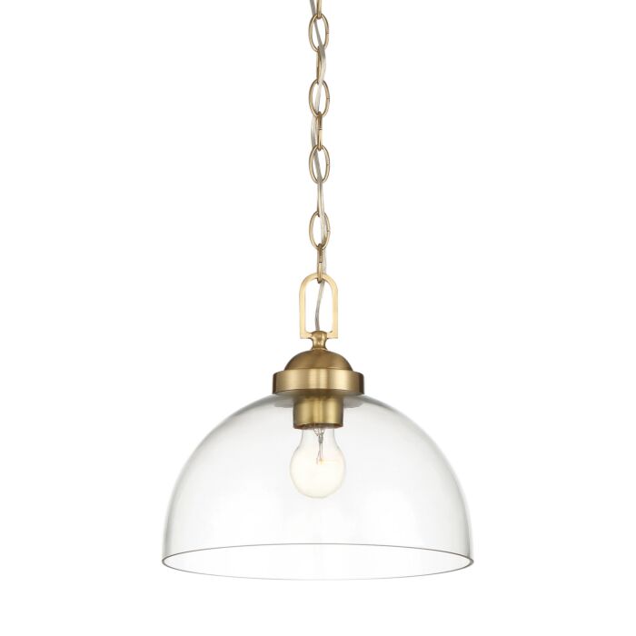 Knoll 1-Light Pendant in Brushed Gold