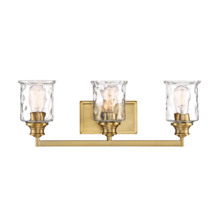 Drake 3-Light Bathroom Vanity Light Bar in Brushed Gold