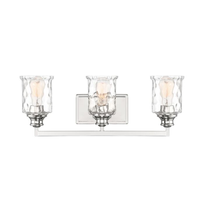 Drake 3-Light Bathroom Vanity Light Bar in Polished Nickel