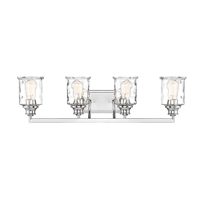 Drake 4-Light Bathroom Vanity Light Bar in Polished Nickel
