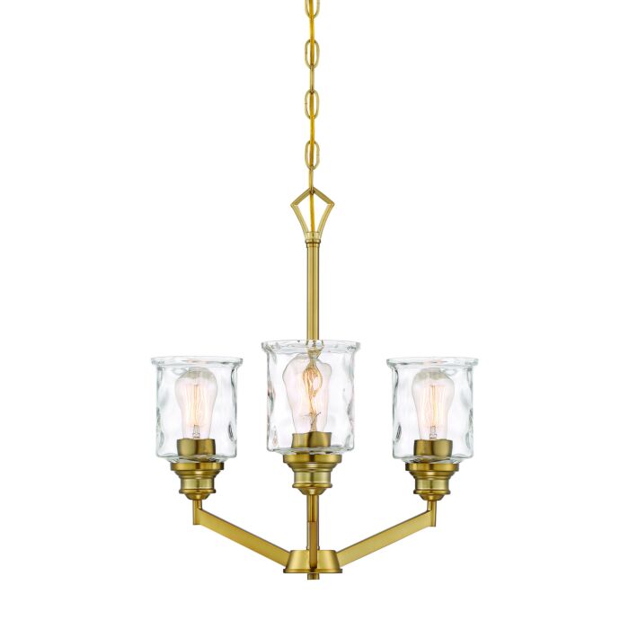 Drake 3-Light Chandelier in Brushed Gold