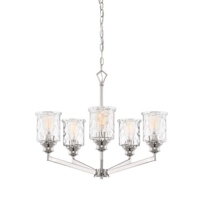 Drake 5-Light Chandelier in Polished Nickel