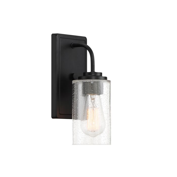 Logan 1-Light Wall Sconce in Matte Black