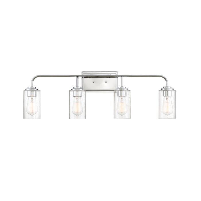 Logan 4-Light Bathroom Vanity Light Bar in Chrome