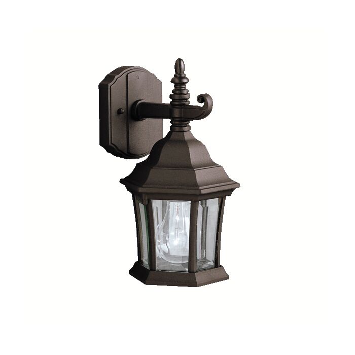 Kichler Townhouse 1 Light 11.75 Inch Small Outdoor Wall in Black Finish