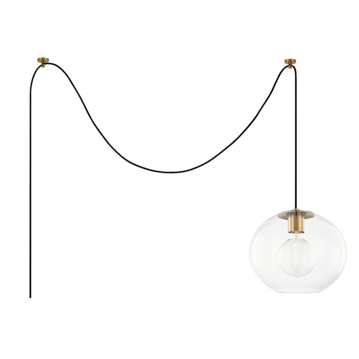 Margot 1-Light Pendant in Brass - Antique