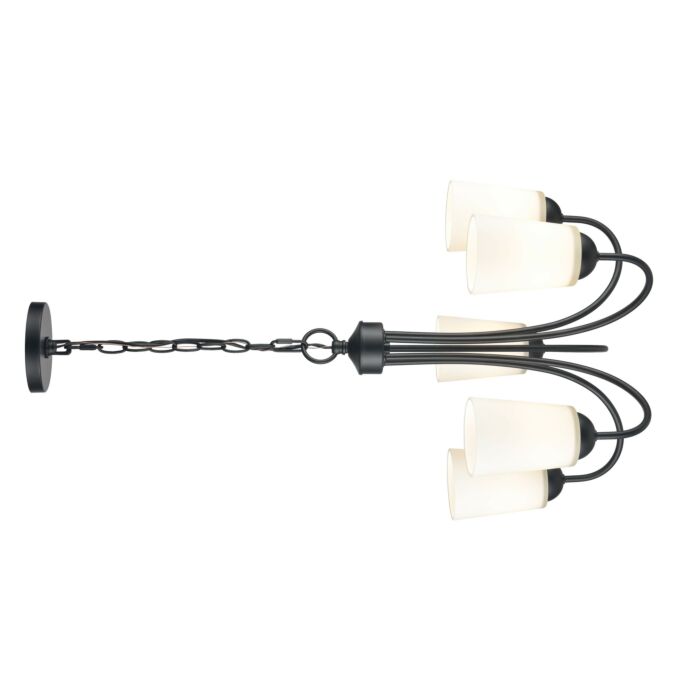 Millennium 5 Light Chandelier in Matte Black