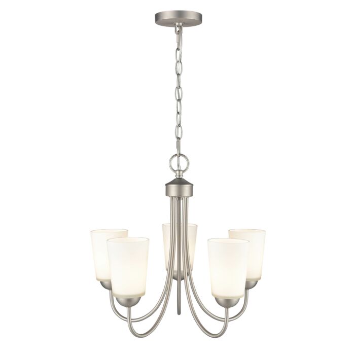 Millennium 5 Light Chandelier in Satin Nickel
