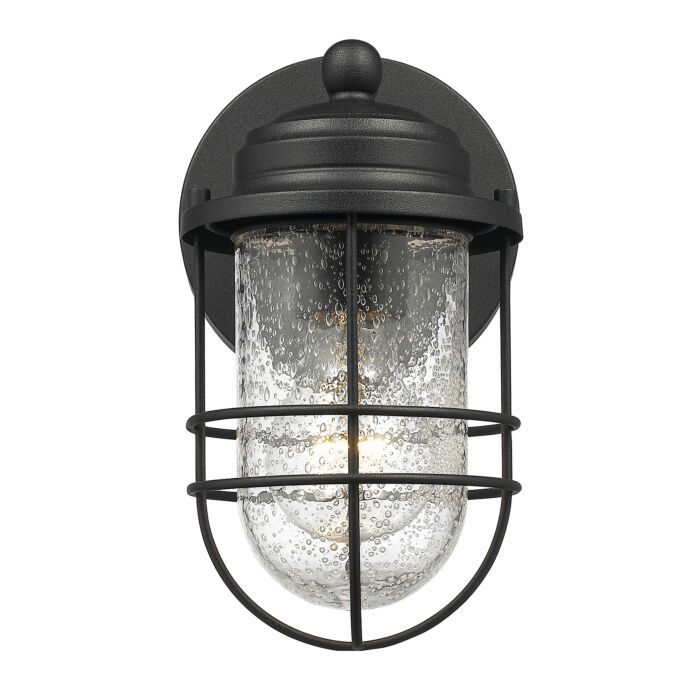 Golden Seaport Outdoor Wall Light in Natural Black