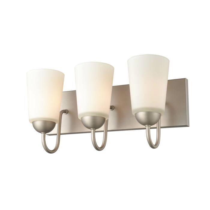 Millennium 3 Light Bathroom Vanity Light in Satin Nickel