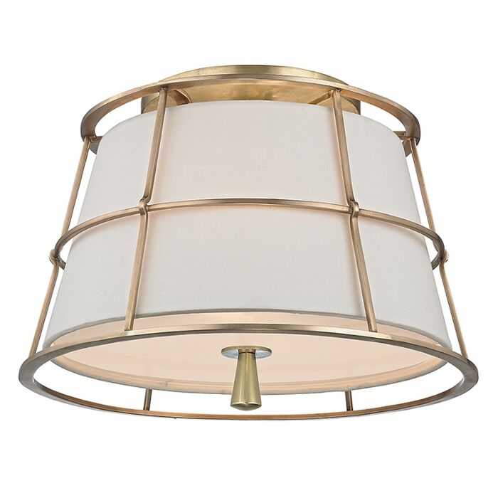 Hudson Valley Savona 2 Light Ceiling Light in Aged Brass