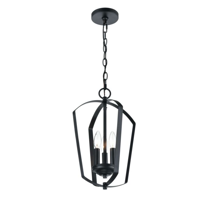 Millennium 3 Light Chandelier in Matte Black