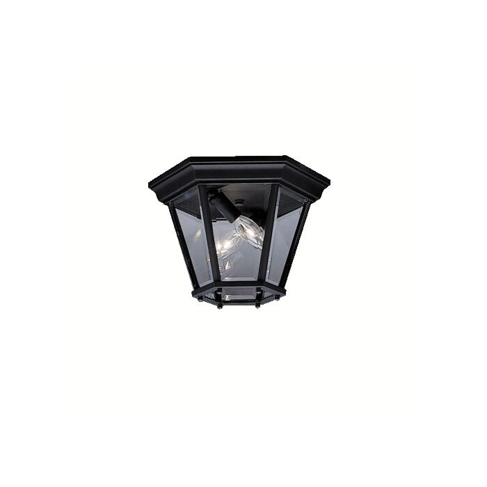 Kichler Madison 2 Light Outdoor Flush Mount in Black Finish