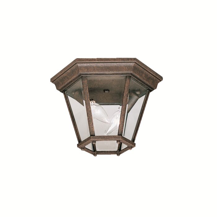 Kichler Madison 2 Light Outdoor Flush Mount in Tannery Bronze