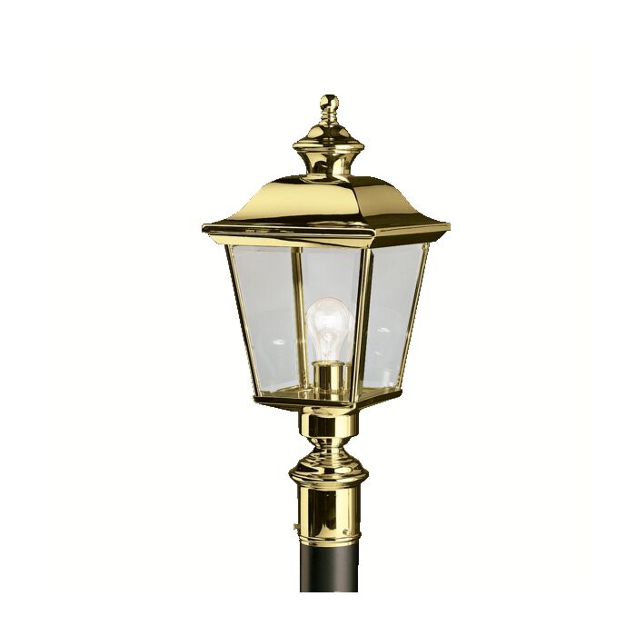 Kichler Bay Shore Outdoor Post Lantern in Polished Brass