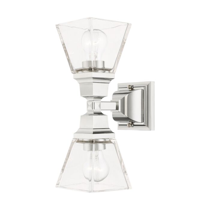 Mission 2-Light Wall Sconce in Polished Chrome