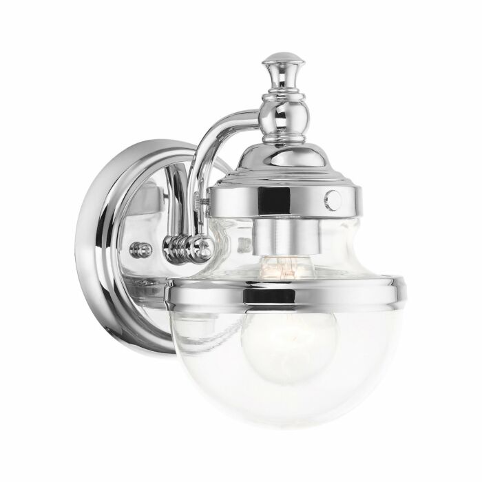 Oldwick 1-Light Bathroom Vanity Light in Polished Chrome