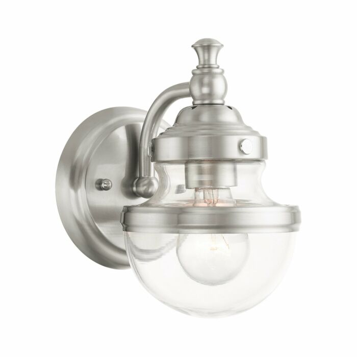 Oldwick 1-Light Bathroom Vanity Light in Brushed Nickel