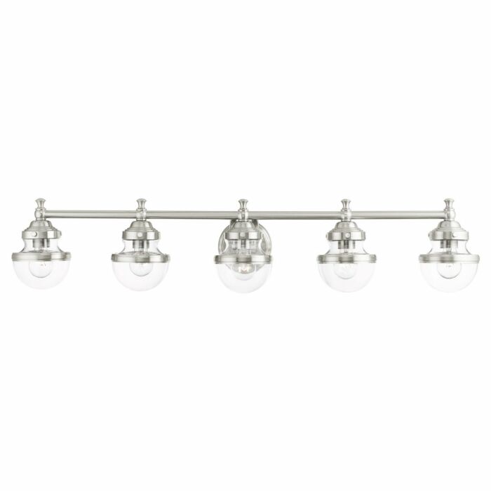 Oldwick 5-Light Bathroom Vanity Light in Brushed Nickel