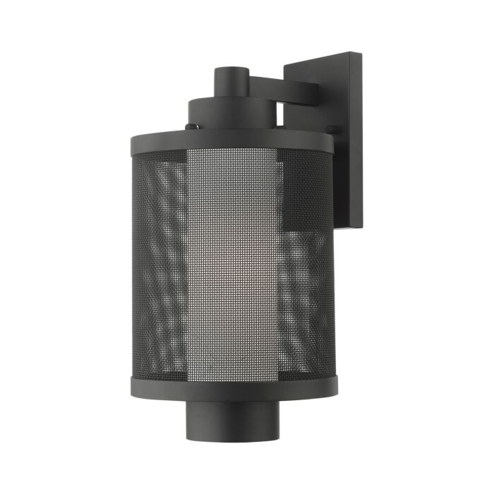 Nottingham 1-Light Outdoor Wall Lantern in Textured Black