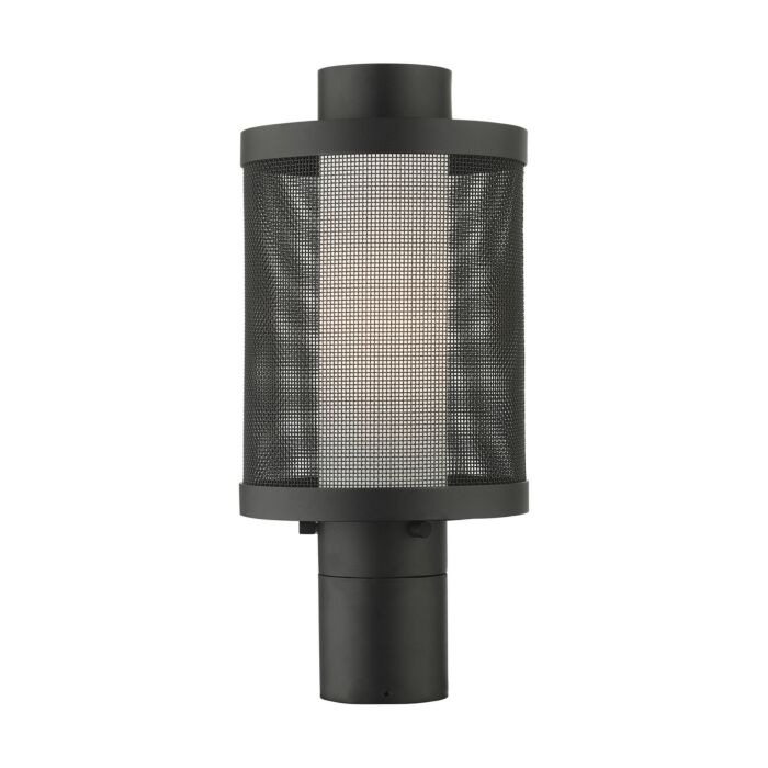 Nottingham 1-Light Outdoor Post Top Lantern in Textured Black
