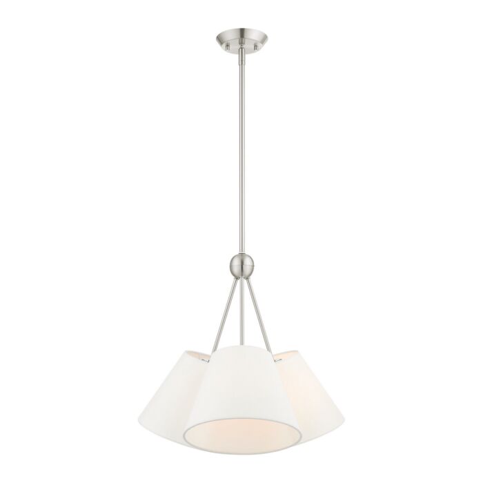 Prato 3-Light Chandelier in Brushed Nickel
