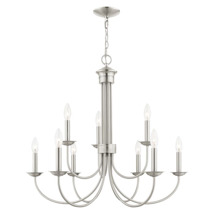 Estate 9-Light Chandelier in Brushed Nickel