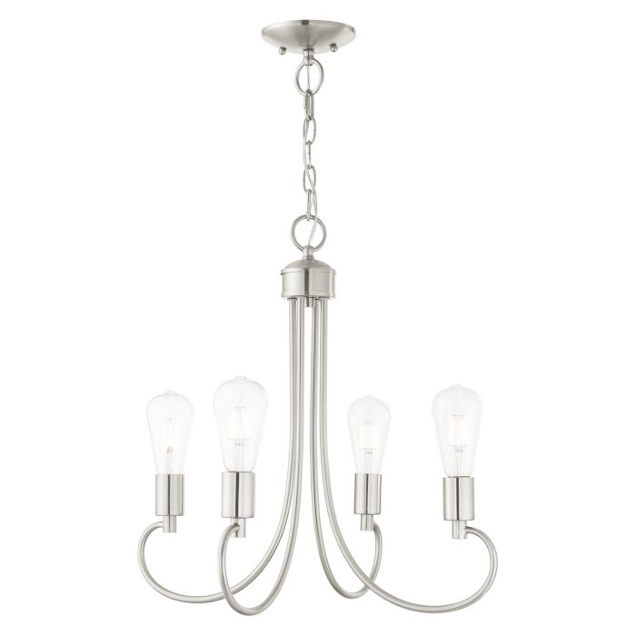 Bari 4-Light Chandelier in Brushed Nickel