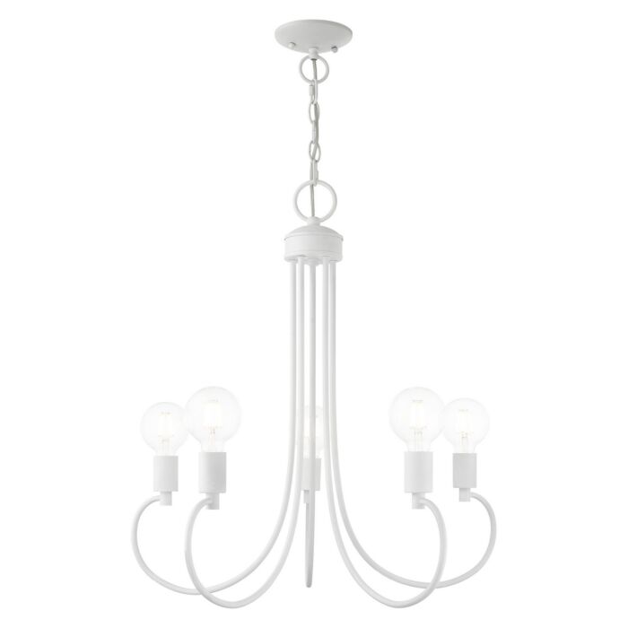 Bari 5-Light Chandelier in White