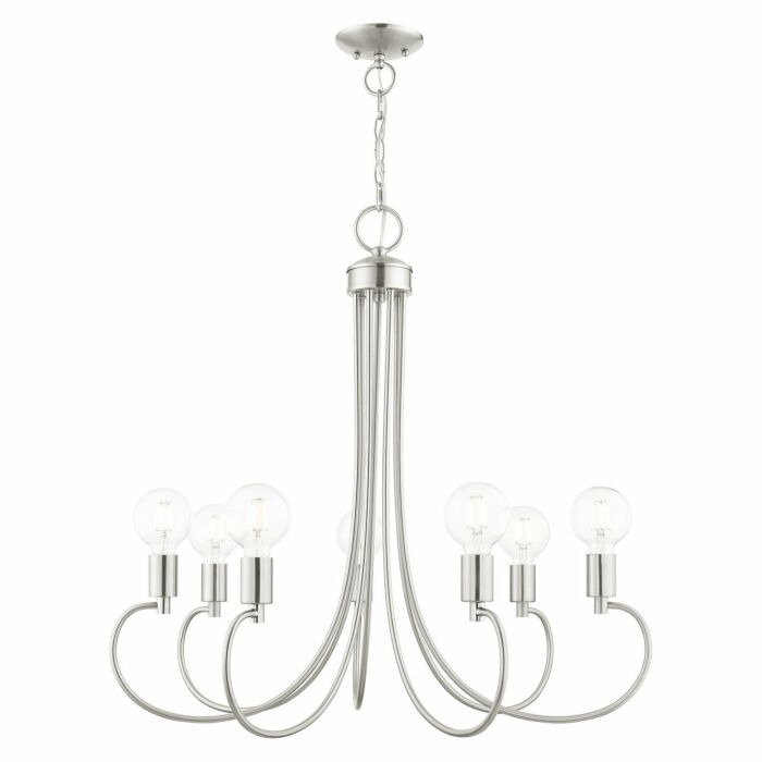 Bari 7-Light Chandelier in Brushed Nickel