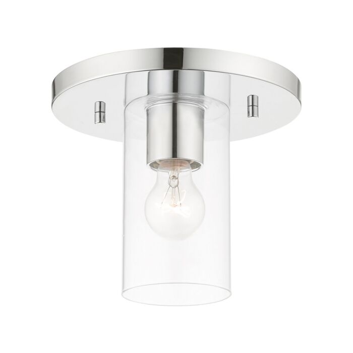 Zurich 1-Light Flush Mount in Polished Chrome