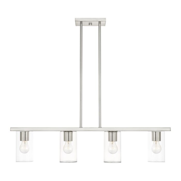 Zurich 4-Light Chandelier in Brushed Nickel