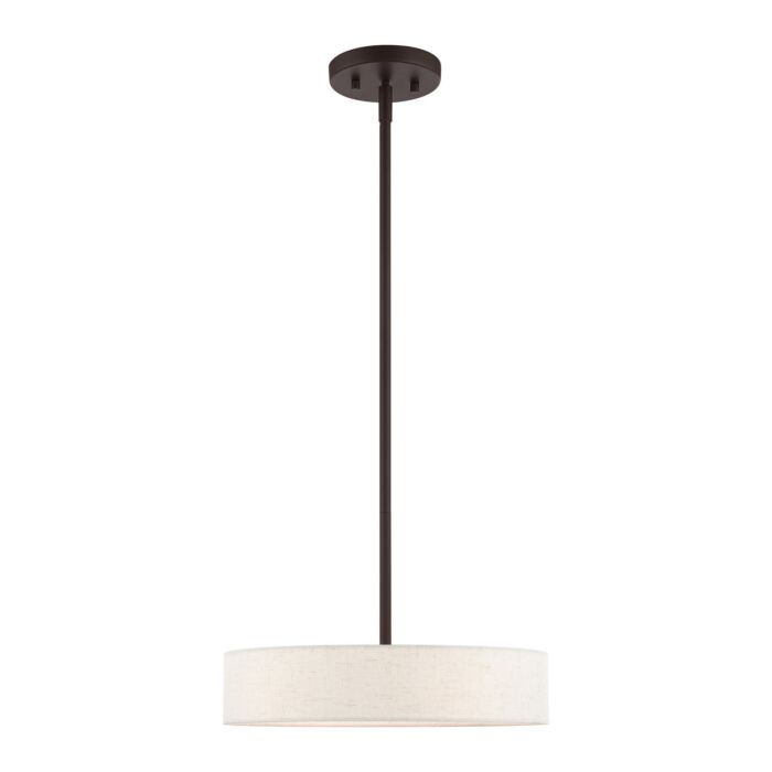 Venlo 4-Light Pendant in Bronze w with Antique Brasss