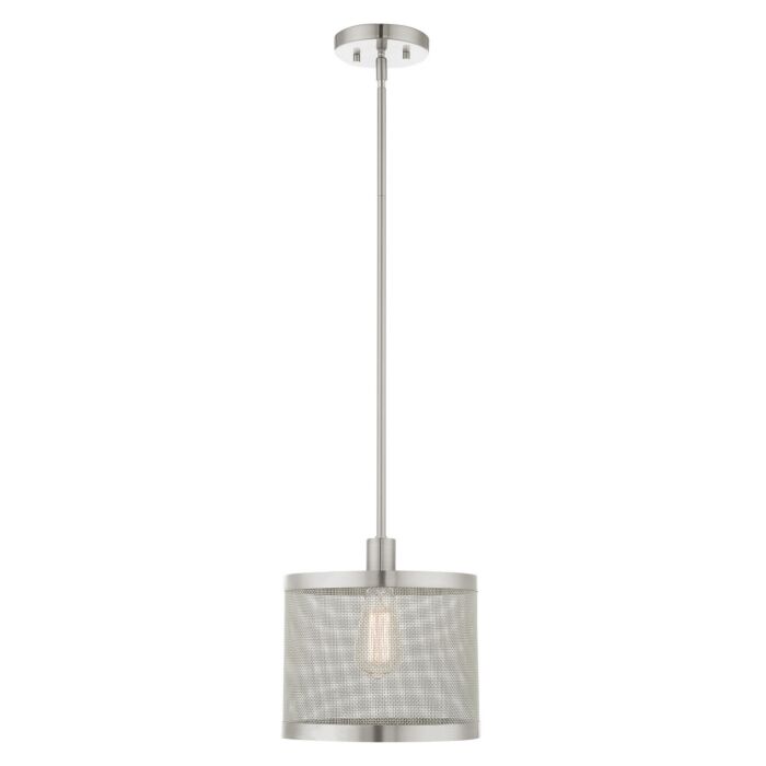 Industro 1-Light Pendant in Brushed Nickel