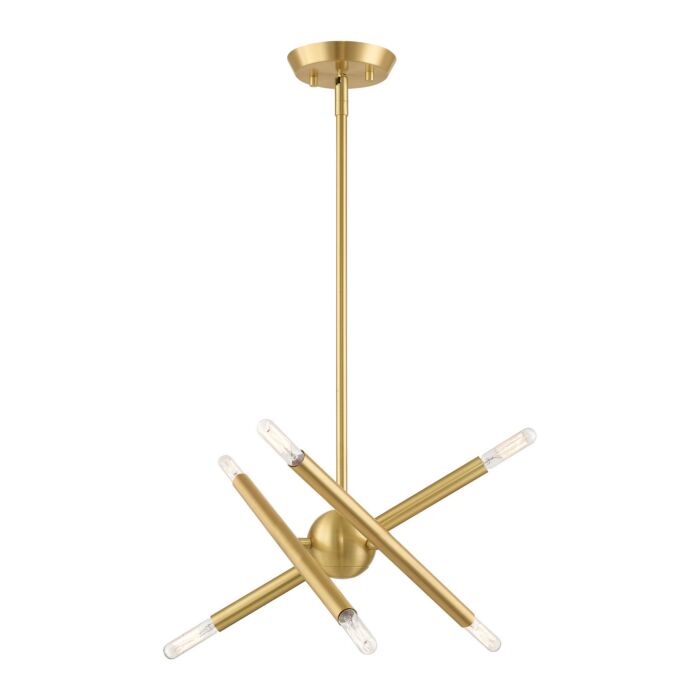 Soho 6-Light Chandelier in Satin Brass