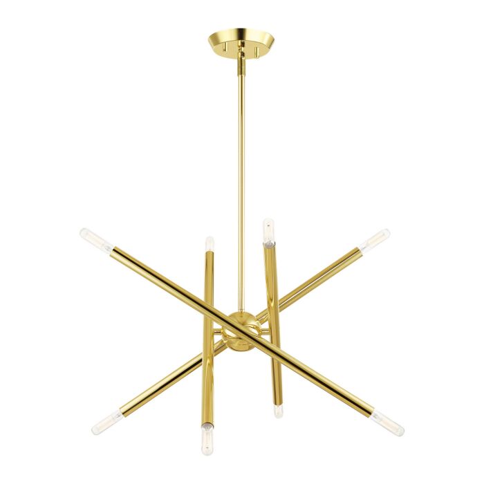 Soho 8-Light Chandelier in Polished Brass
