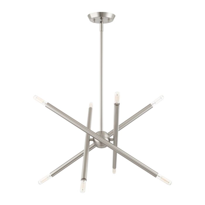 Soho 8-Light Chandelier in Brushed Nickel