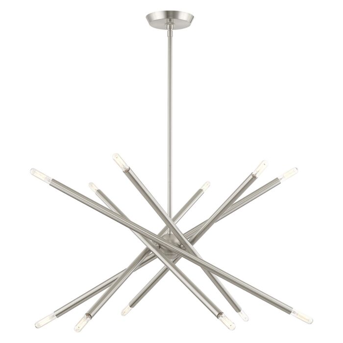 Soho 12-Light Chandelier in Brushed Nickel