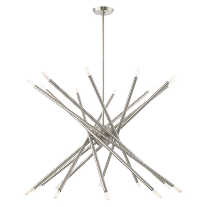Soho 20-Light Chandelier in Brushed Nickel