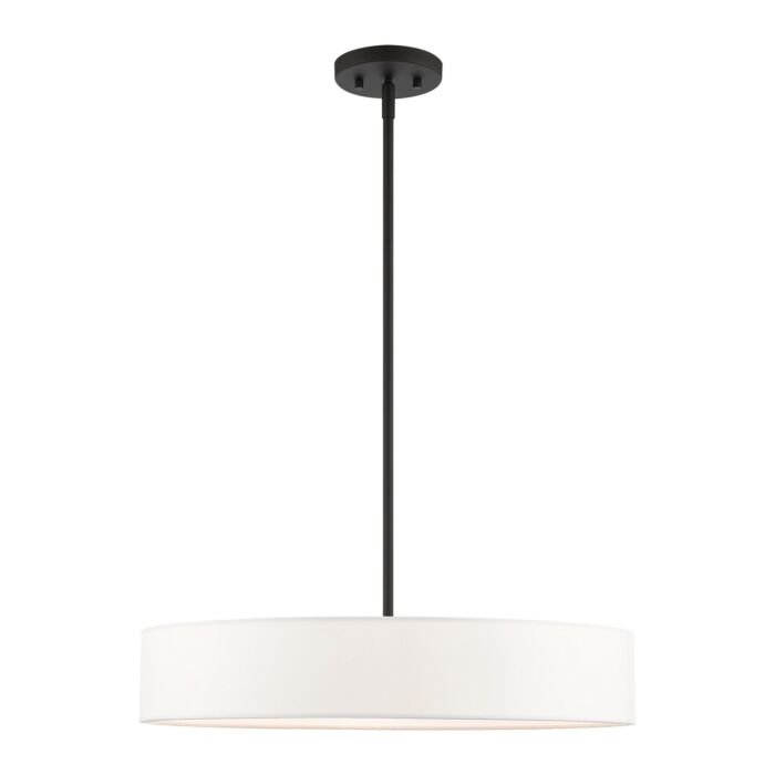 Venlo 4-Light Pendant in Black w with Brushed Nickels