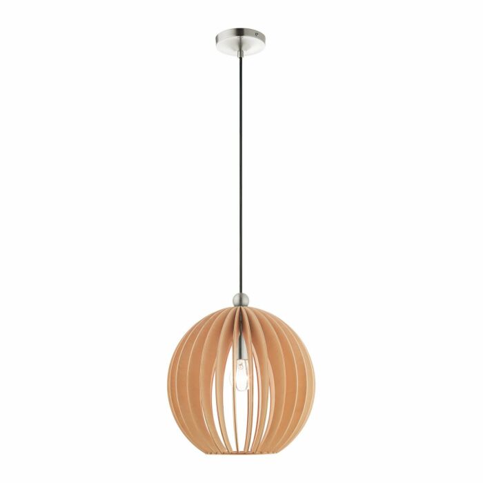 Pendants 1-Light Pendant in Brushed Nickel