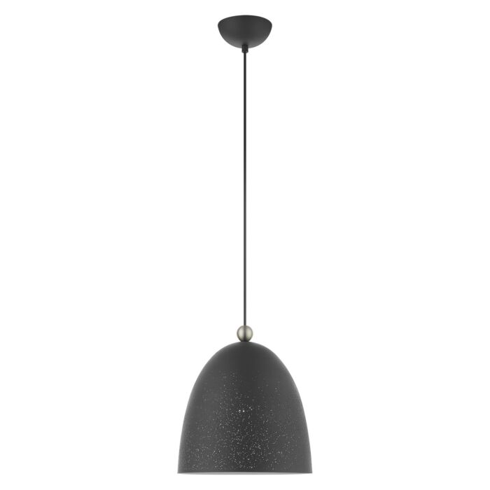 Arlington 1-Light Pendant in Scandinavian Gray w with Brushed Nickels