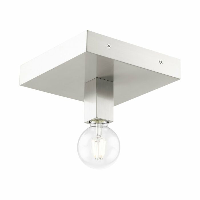 Solna 1-Light Flush Mount in Brushed Nickel