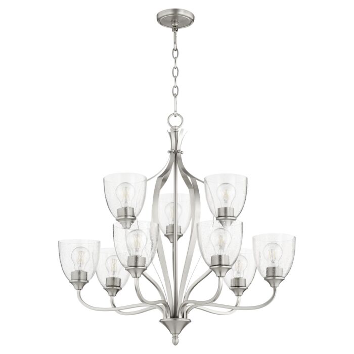 Nine Light Chandelier by Quorum