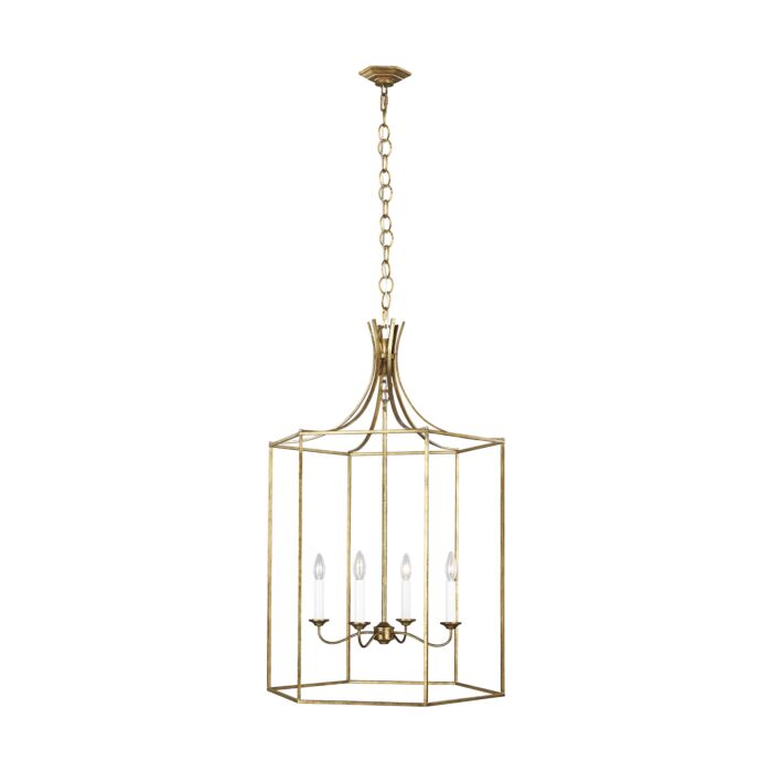 Bantry House 4 Light Pendant Light in Antique Gild by Alexa Hampton