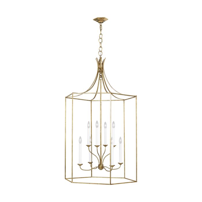 Bantry House 8 Light Pendant Light in Antique Gild by Alexa Hampton