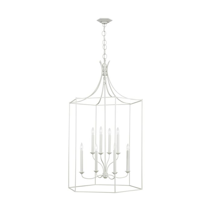 Bantry House 8 Light Pendant Light in Gloss Cream by Alexa Hampton