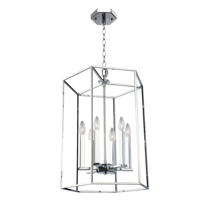 Artcraft Modern Elegance 6 Light Chandelier in Chrome